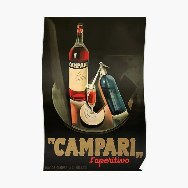 Aperitivo Campari  Poster Decoration Decor Funny Vintage Modern Wall Room Print Home Mural Picture Painting Art No Frame