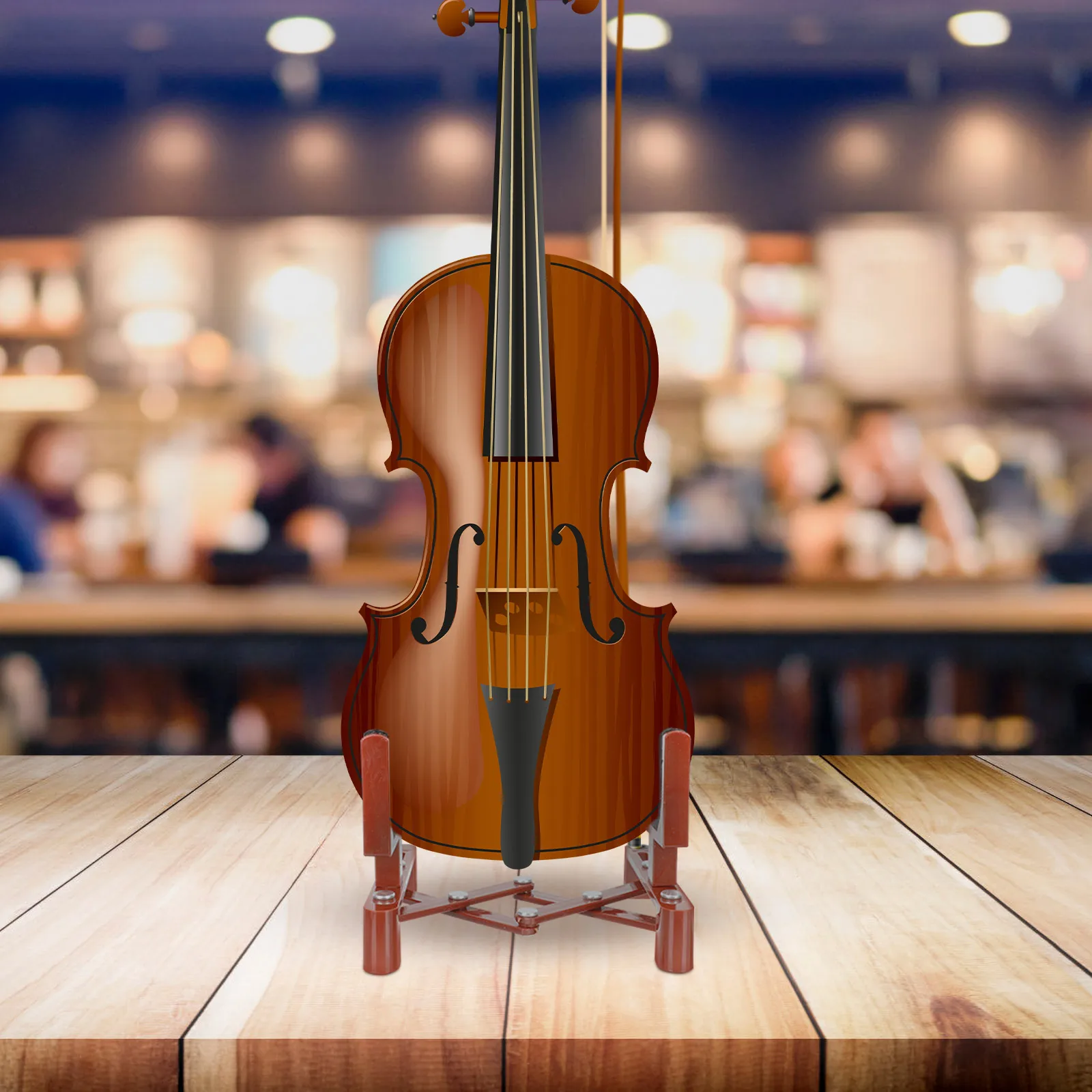 

Durable Stretchable Violin Stand Professional Fiddle Floor Holder Portable Display Rack Easy Installation Removal Suitable All