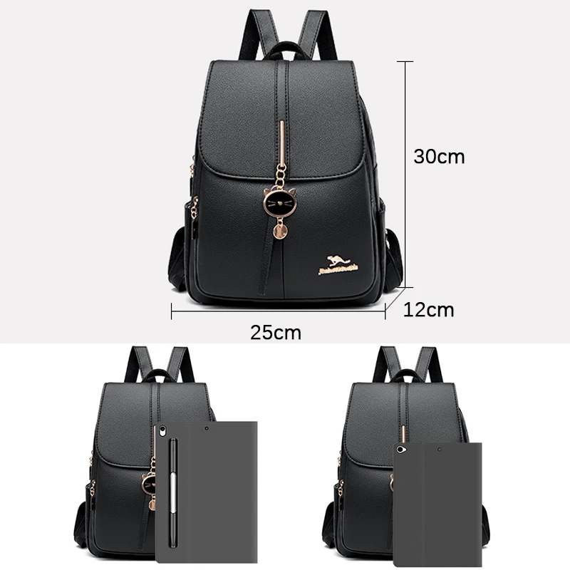 Dames Rugzak Designer Hoge Kwaliteit Lederen Damestas Mode Schooltassen Multifunctionele Grote Capaciteit Reisrugzakken Mochila