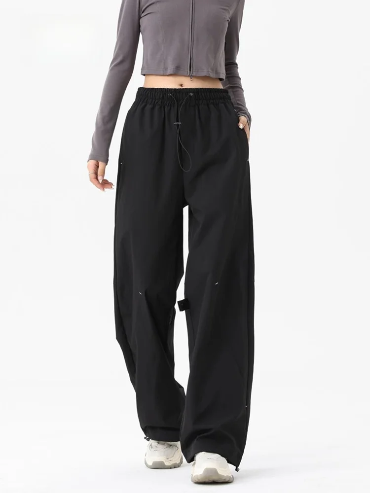 

Wassup Summer Outdoor High Street Loose Casual Pants Dstring Workwear Trousers Wide Leg Youth Energy Sle Polyester Fiber