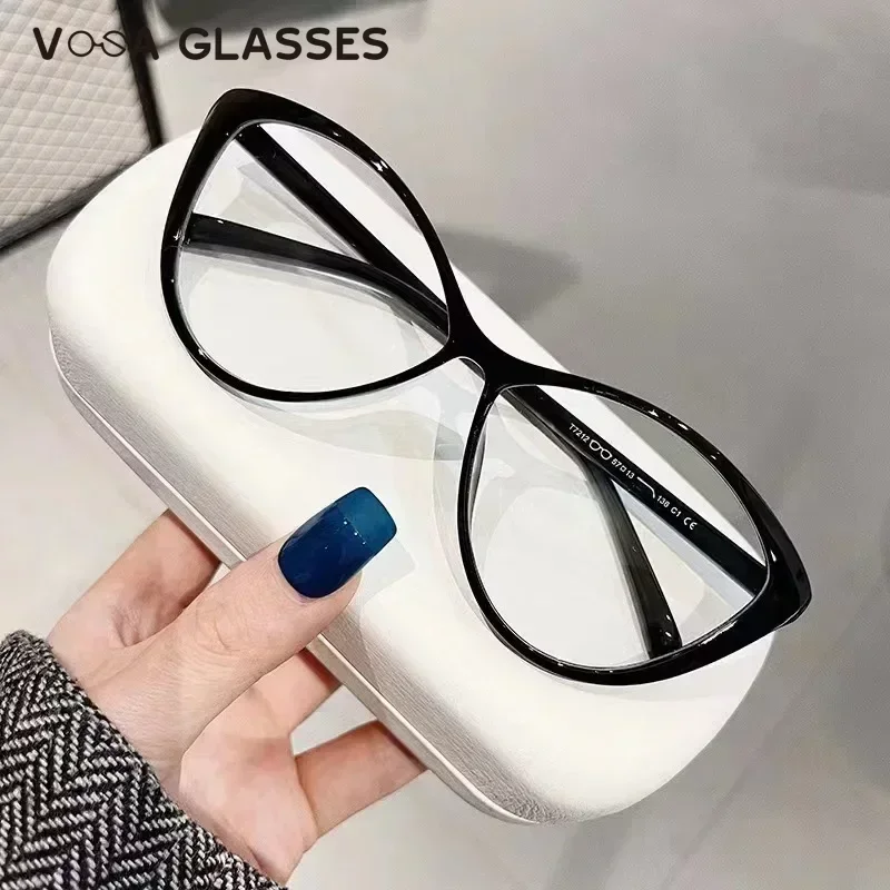 New Cat Eye Triangle Frame Anti-Blue Light Eyewear Classic Men Women Myopia Glasses Retro Transparent Eyeglasses 0 to -4.0