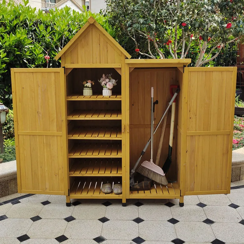 

Garden storage cabinet Outdoor garden multi-layer shoe cabinet Kindergarten large size locker utility cabinet Pastoral style fre