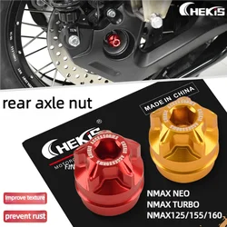 Chekis Is Suitable for Yamaha Nmax125/155/160 Nmax Turbo Neo Motorcycle Modification Accessories Rear Axle Nut Rust-Proof Cover Rear Wheel Screw Metal Cover Parts