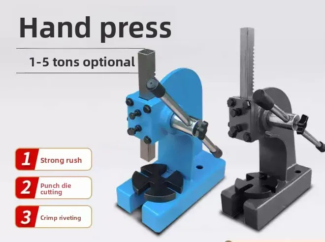 1Ton Hand Arbor Press Manual Bearing Press Tool 10KN for Industrial Riveting Bending