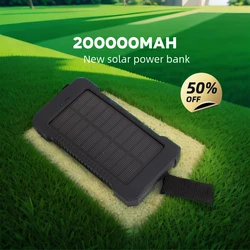 200000mAh outdoor wild fishing camping large capacity backup power supply fast charging with SOS flashlight Poverbank for Xiaomi