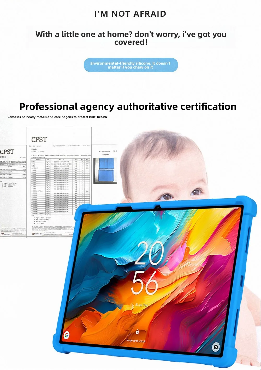 Robuste Stoßfeste Hülle für TCL NXTPAPER 14 14.3, Kinderfreundlicher Dicker Stoßfänger mit Ständer, Mehrere Farben – Detail 6