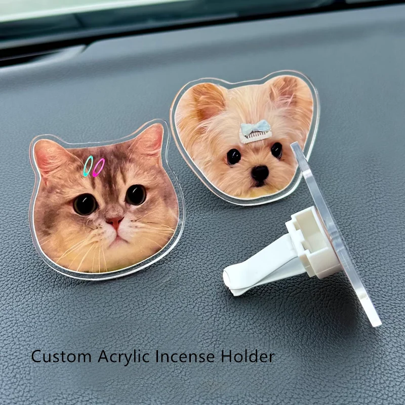 

Custom Car Incense Holder Acrylic Ctue Pet Children Photos Sachet Stand Fashion Anime Star Figures Standee Spring Standing