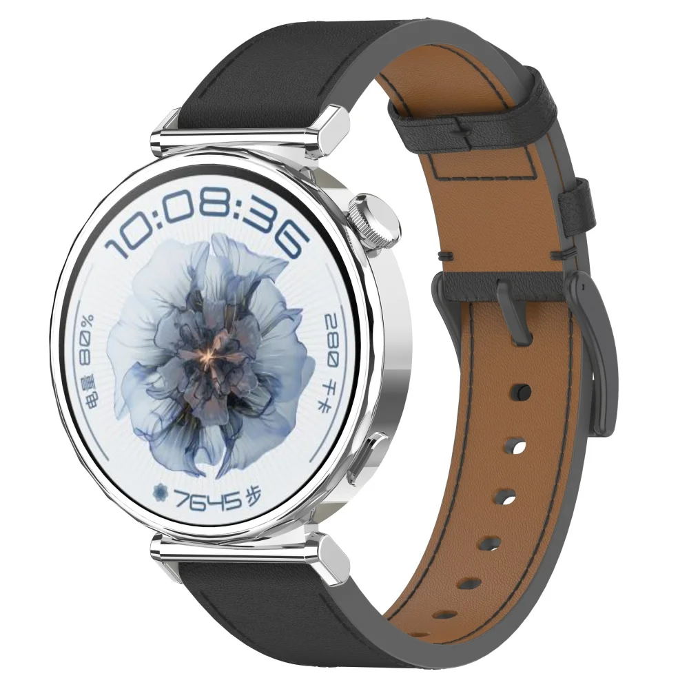 18mm Press leather strap Watch Band Bracelet For OPPO watch X2 mini Watch Strap Soft Head layer leather button Watchband