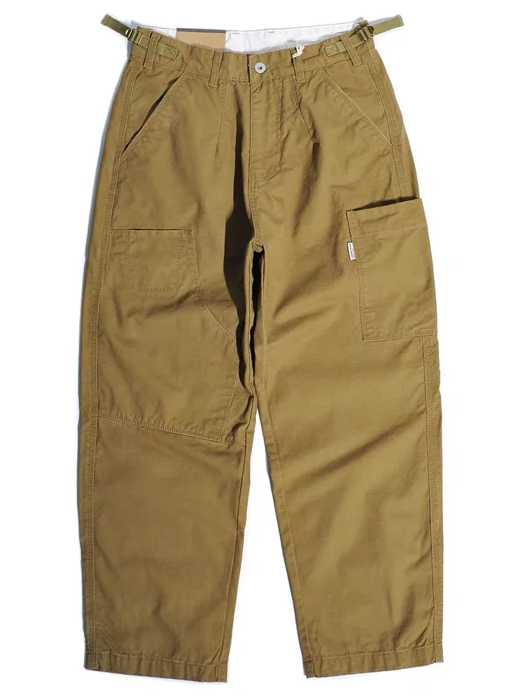

Heavyweight Retro Japanese Style Woodcutting Pocket Work Trousers Loose Straight Leg Casual Skateboarding Long Pants for Men