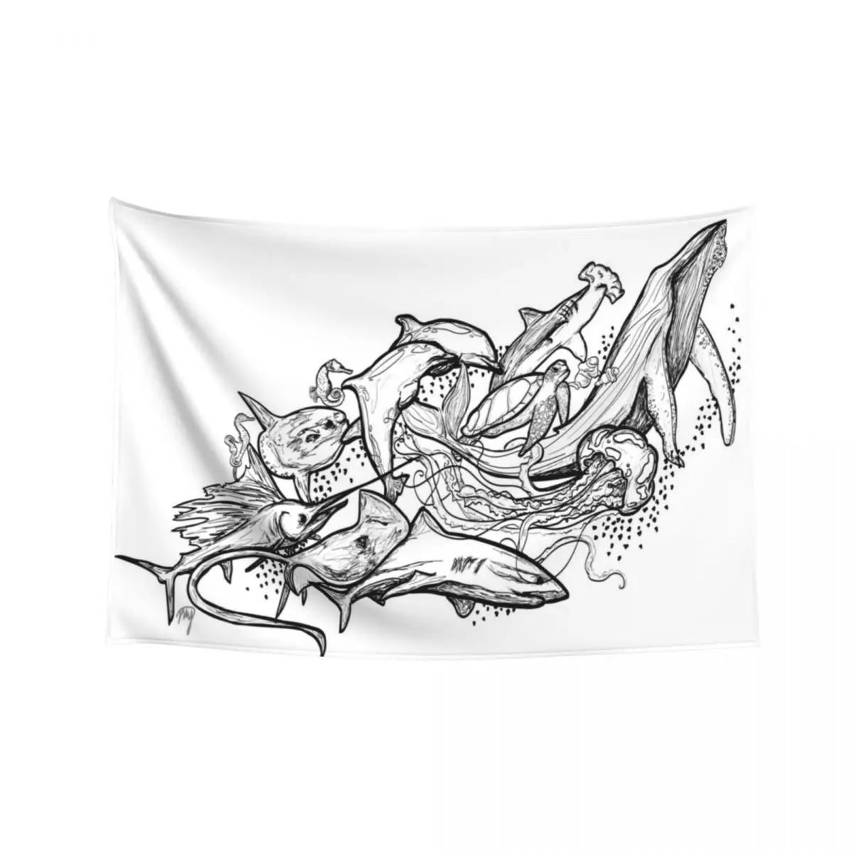 

the ocean animals Tapestry Room Decoration Accessories Cute Room Decor House Decorations Tapestry