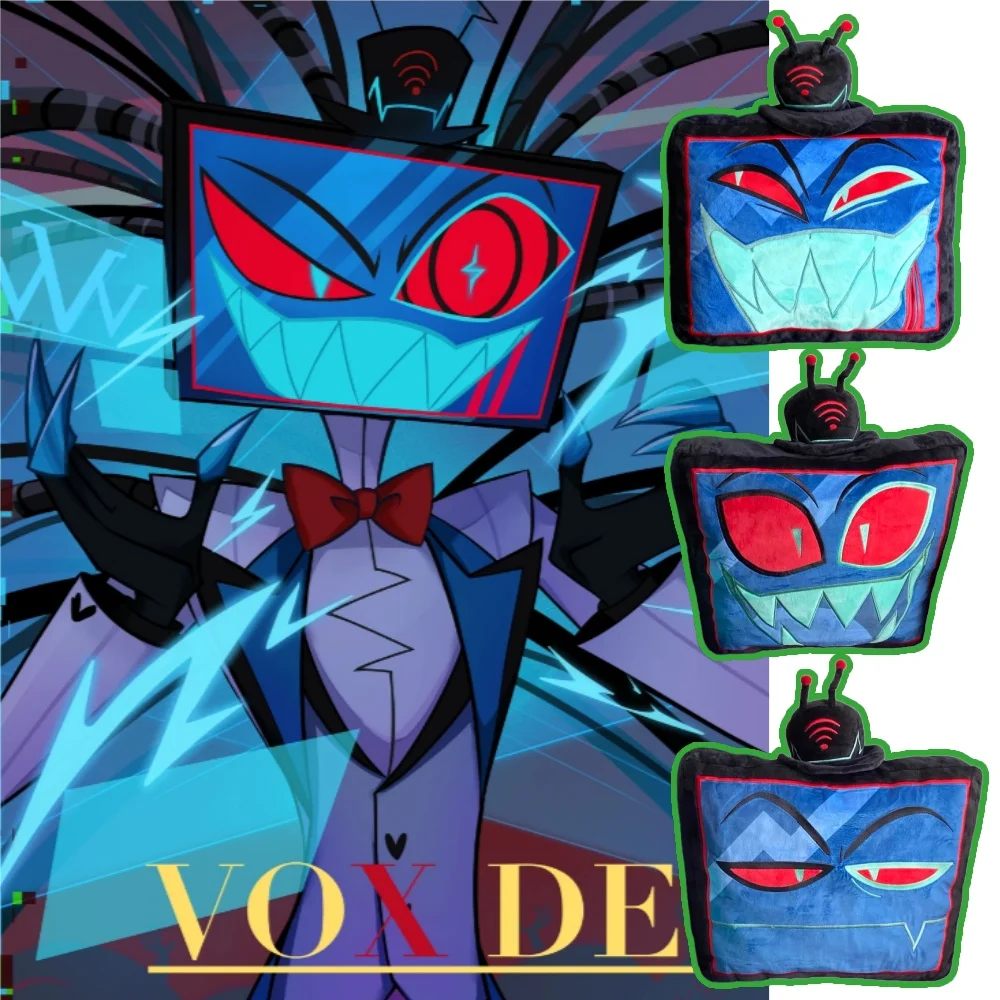 

New Hazbin Figure Cartoon Plush Doll Cushion Alastor Vox Valentino Cute Pillow Anime Peripherals Doll Decoration Gifts