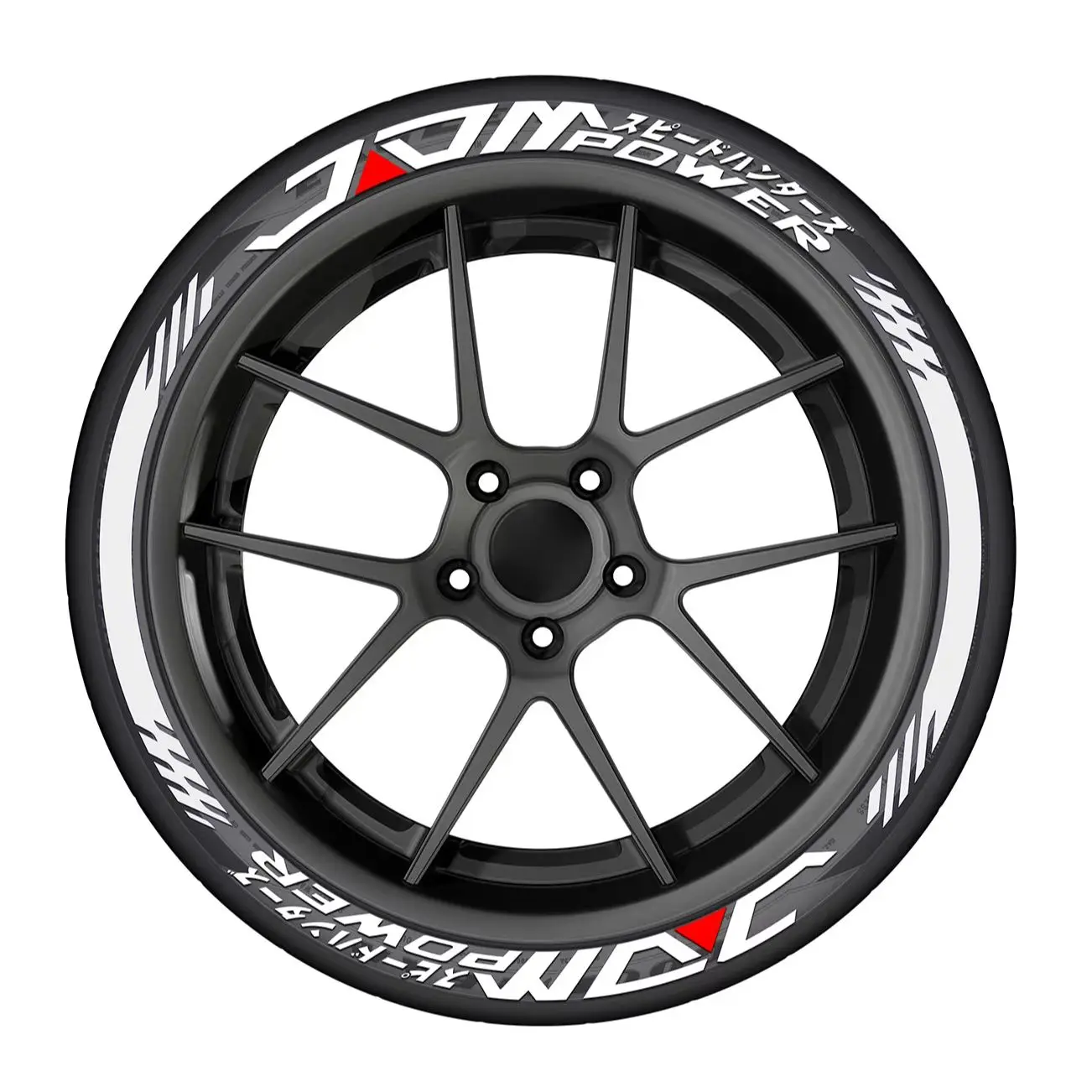 Universal Fit JDM White Rubber Tire Letter Stickers Car Wheel Sidewall Decals Permanent DIY Racing Drift Style