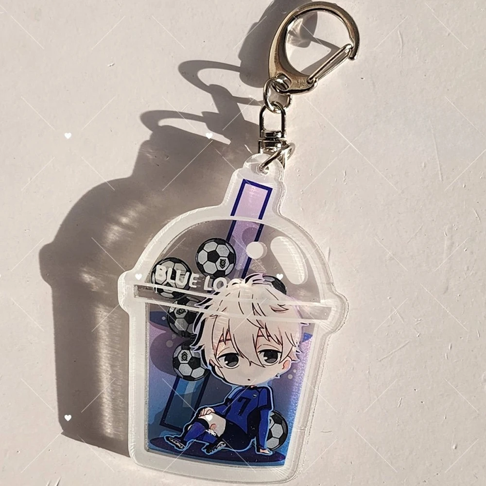 Blue Lock Acrylic Pendant Beverage Cup Nagi Seishiro Bachira Meguru Isagi Yoichi Mikage Reo Chigiri Hyoma Anime Gift for Girls