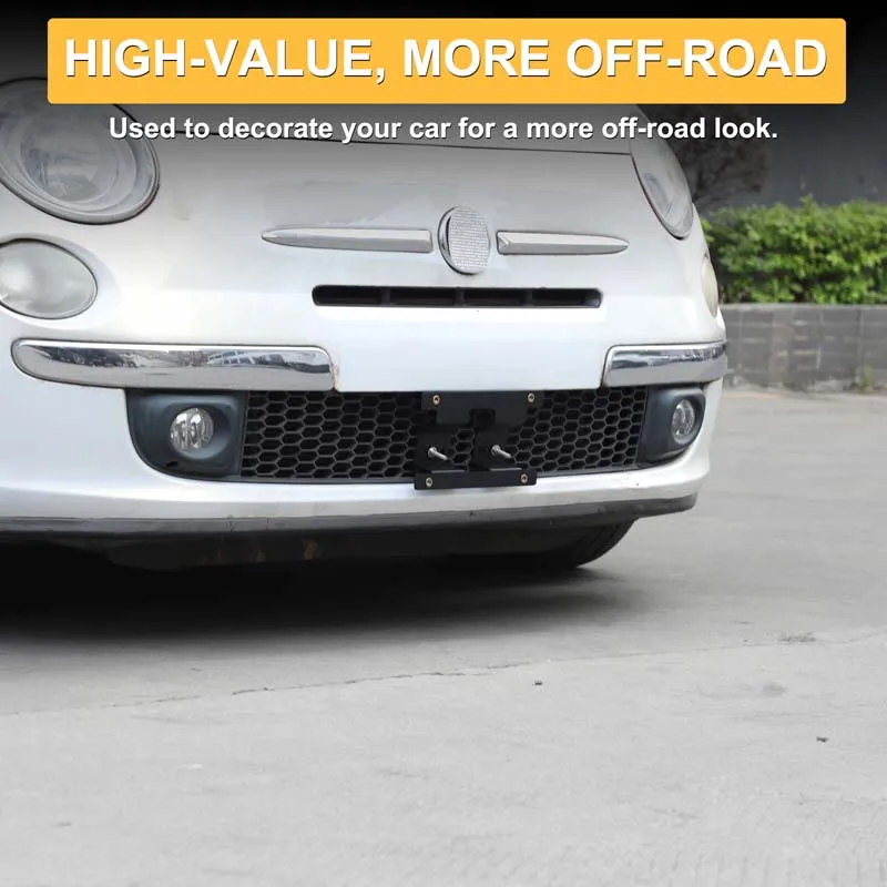 For Fiat 500 2007-2024 car front license plate frame license plate bracket base car styling accessories carbon steel US version