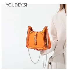 YOUDEYISI Korean Version of The Snake Bone Chain Messenger Female Bag 2024 Summer Lacquered Leather Handbag Fashion Shoulder Bag