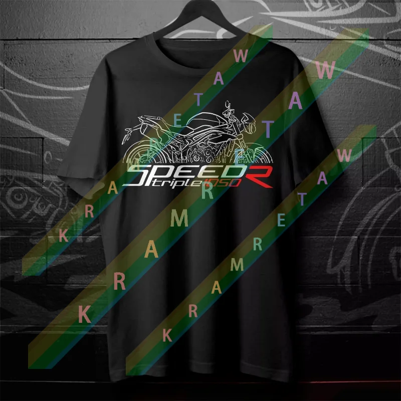 2025 summer Triumphs Men T Shirt Casual Speed Triple 1050 S R RS Motorcycle T-shirt Graphic Summer 100% Cotton Cool Tee S-3XL