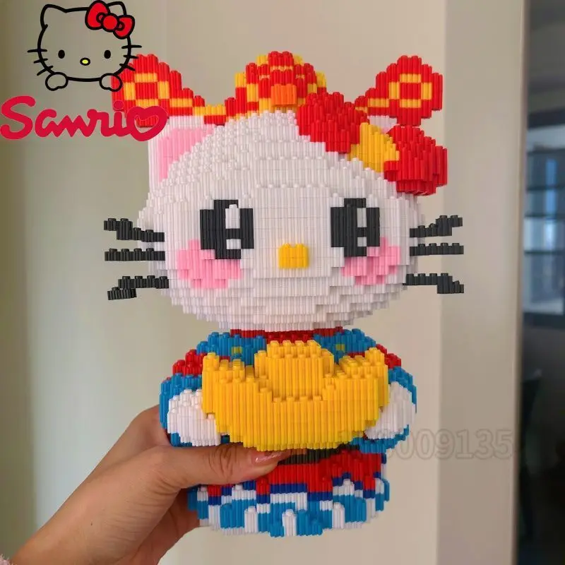 

Hello Kitty New Children's Building Block Toys Micro Particle Educational Children's Toys 3D Splicing Building Block Ornaments