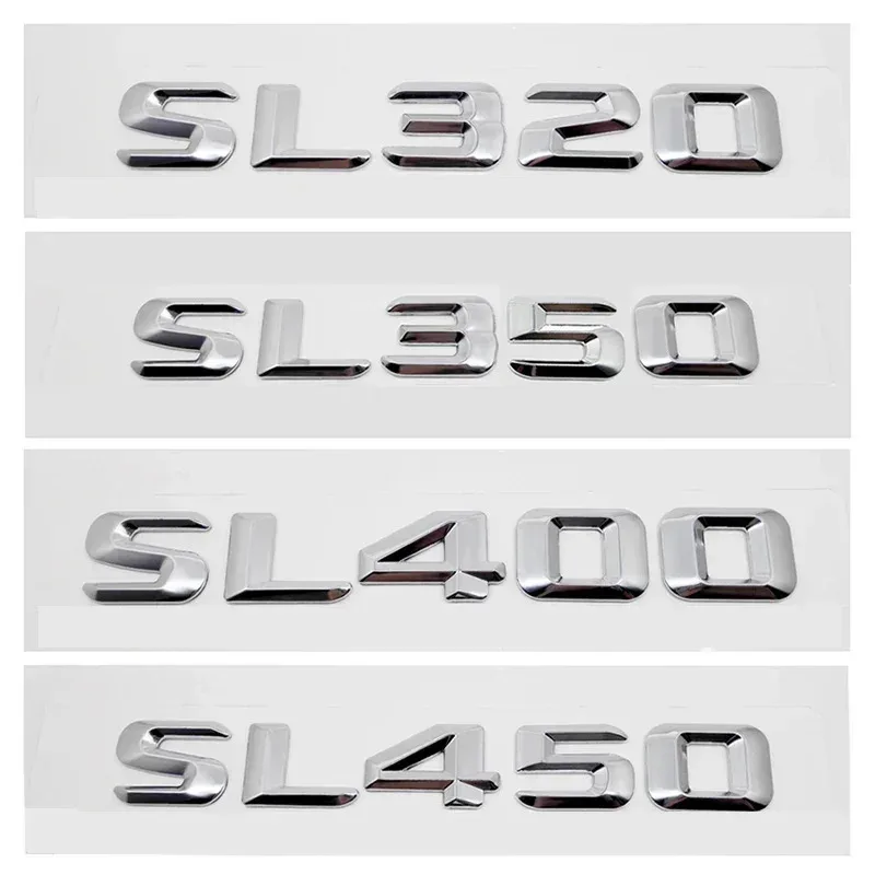 

3D ABS Car Rear Trunk Stickers for SL Series SL350 SL400 SL450 SL500 SL550 SL600 Auto Tail Box Emblem Badge Auto Accessories