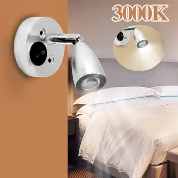 RV 인테리어 LED 독서 스포트 라이트, 180 도 회전 가능 램프, 보트 캐러밴, 모터홈 트레일러, 트럭 요트용, 12V 