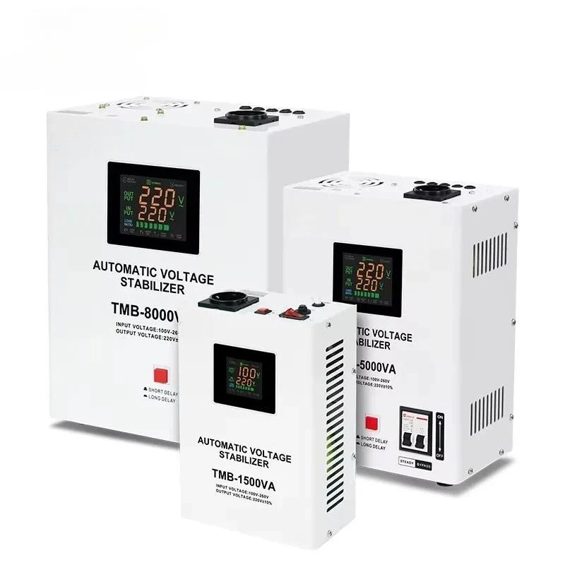 New 3KVA 5KVA 8KVA 10KVA Electronic Automatic Single Phase 220V AC Voltage Regulator for Home Appliance Stabilization