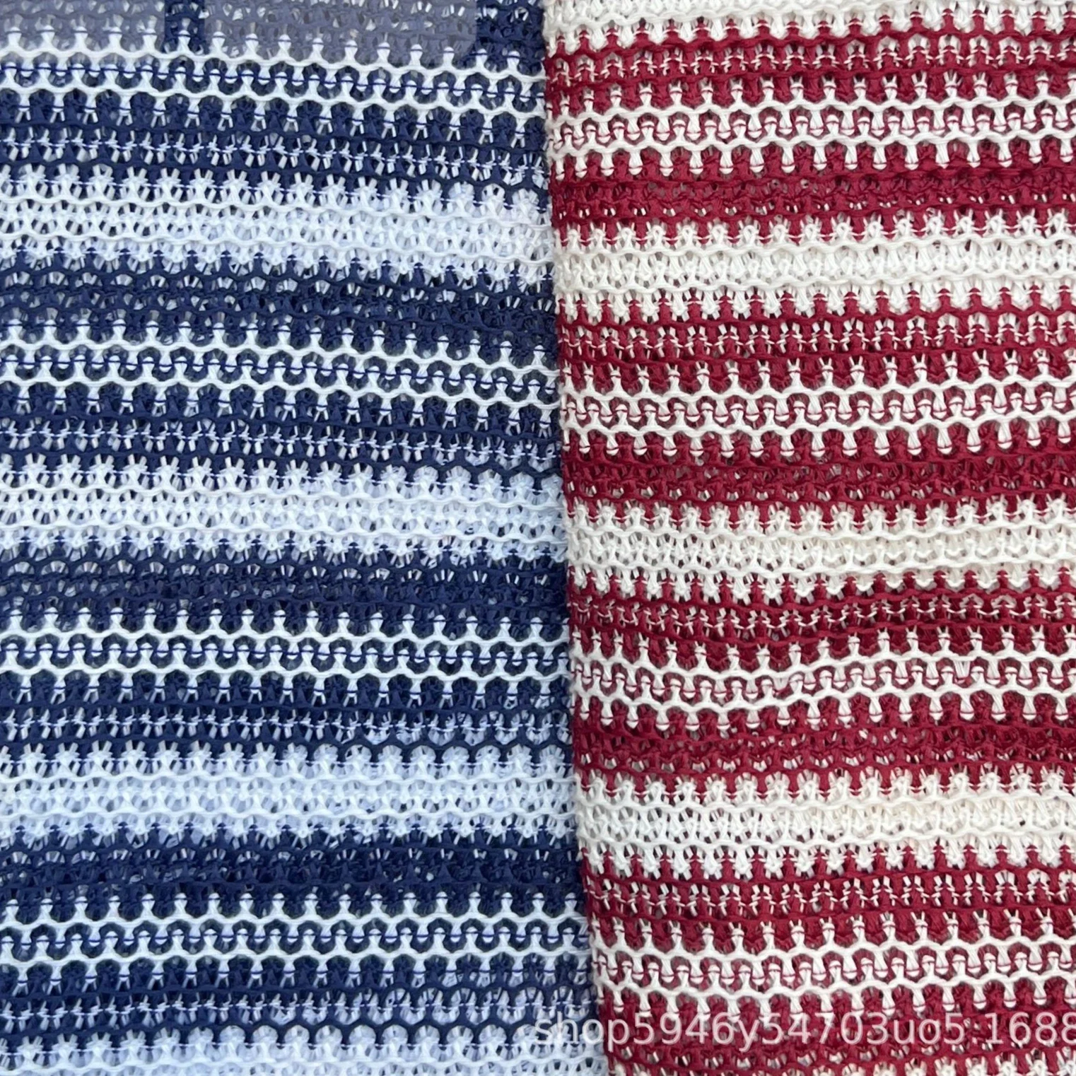 

10 Yard Elastic Knitted Polyester Dual Striped Lace Fabric for Luggage Fashion 1050cm Wide