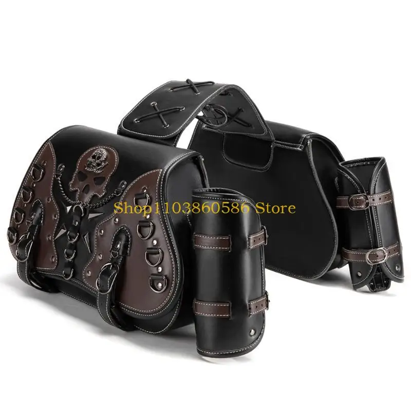 242A حقيبة جانبية للدراجات النارية الكبيرة بأسلوب الشرير الرجعية للتخصيص المميز #2