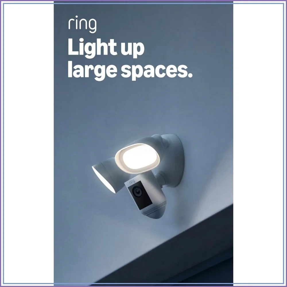2K Wired Floodlight Cam with Color Night Vision, Motion Alerts & Two-Way Talk