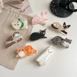 Kitten Animal Dog Hair Claw Creative Puppy Cartoon Cat Hair Clip Animal Shark Clip Grab Clip Female