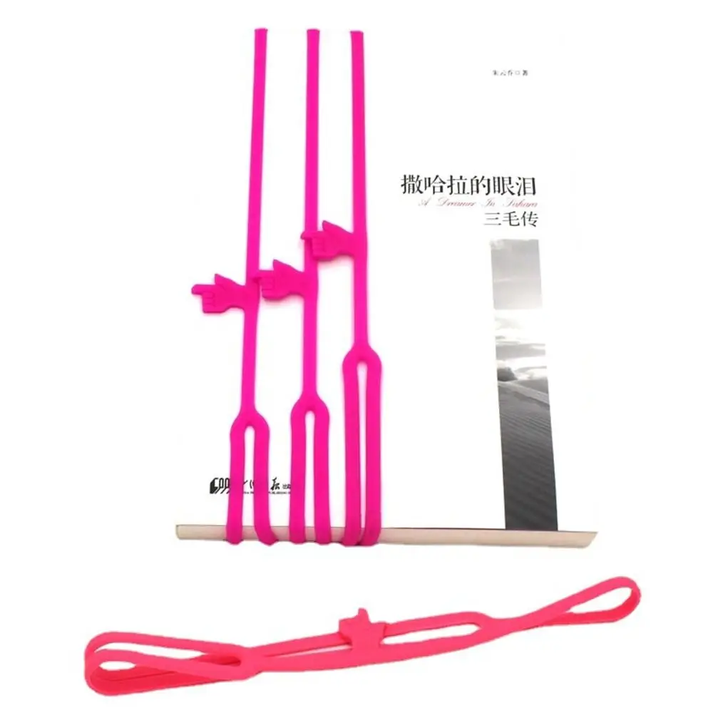 Marcapáginas retráctil para dedo, vendaje Flexible de silicona, marcas de paginación, marcador de dedo elástico Multicolor, 3 uds.