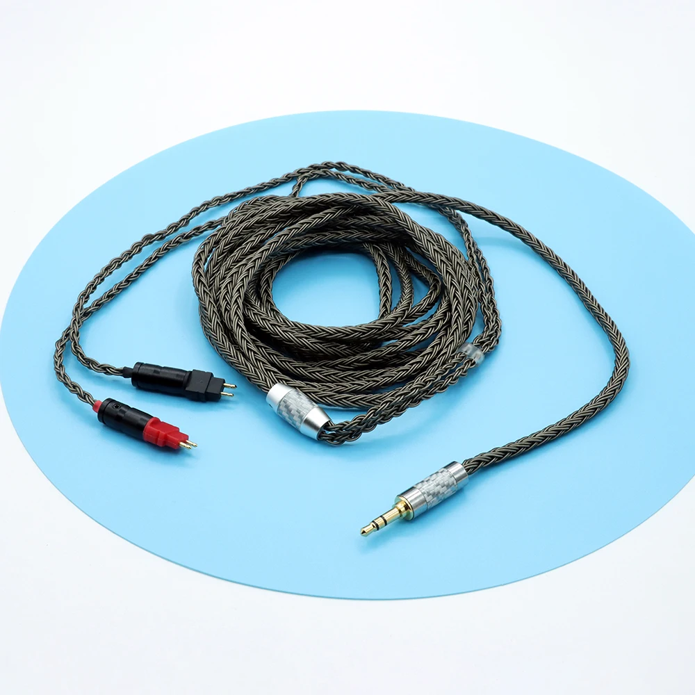 2.5 ミリメートル 3.5 ミリメートル XLR バランス 8 コア 7N OCC シルバーメッキイヤホンケーブル HD580 HD600 HD650 HDxxx HD660S HD58x ヘッドフォン用