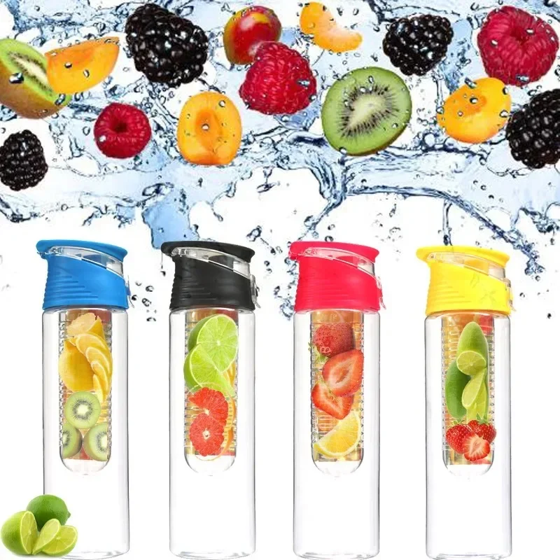 700ml/800ml BPA Free Fruit Infuser Water Bottle Juice Shaker Sports Lemon Water Bottle Fitness Sport Fruit Drinking Bottles