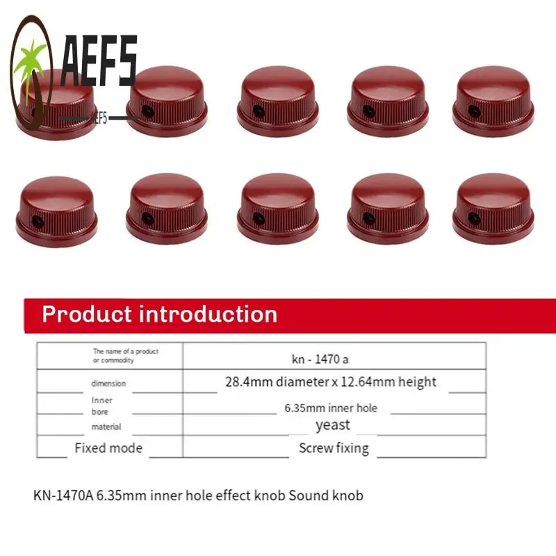 

AEF5-30PCS 6.35Mm Shaft Brass Inside Set Screw Guitar Pedal Effects Control Amp Knob Guitar Accessories