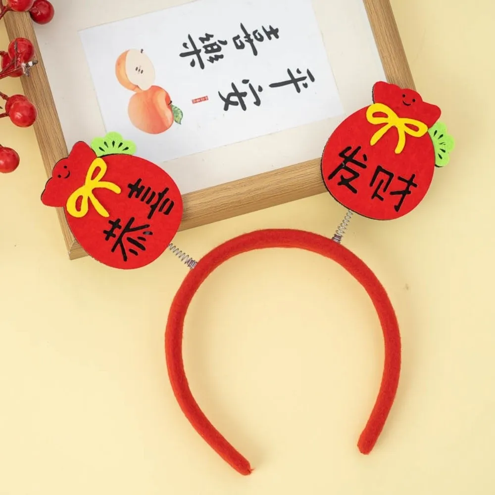 

Cloth 2026 Happy New Year Headband Blessings New Year Decorative Christmas Headpiece Creative Photo Prop