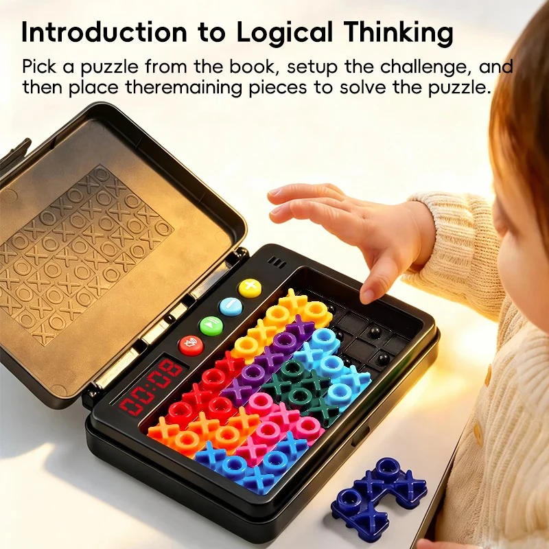 KNYYSECQ Smart XO Puzzle Children's Puzzle Toy Logic Thinking Challenge Toy Parent Child Interactive Game Early Education Gift view 4