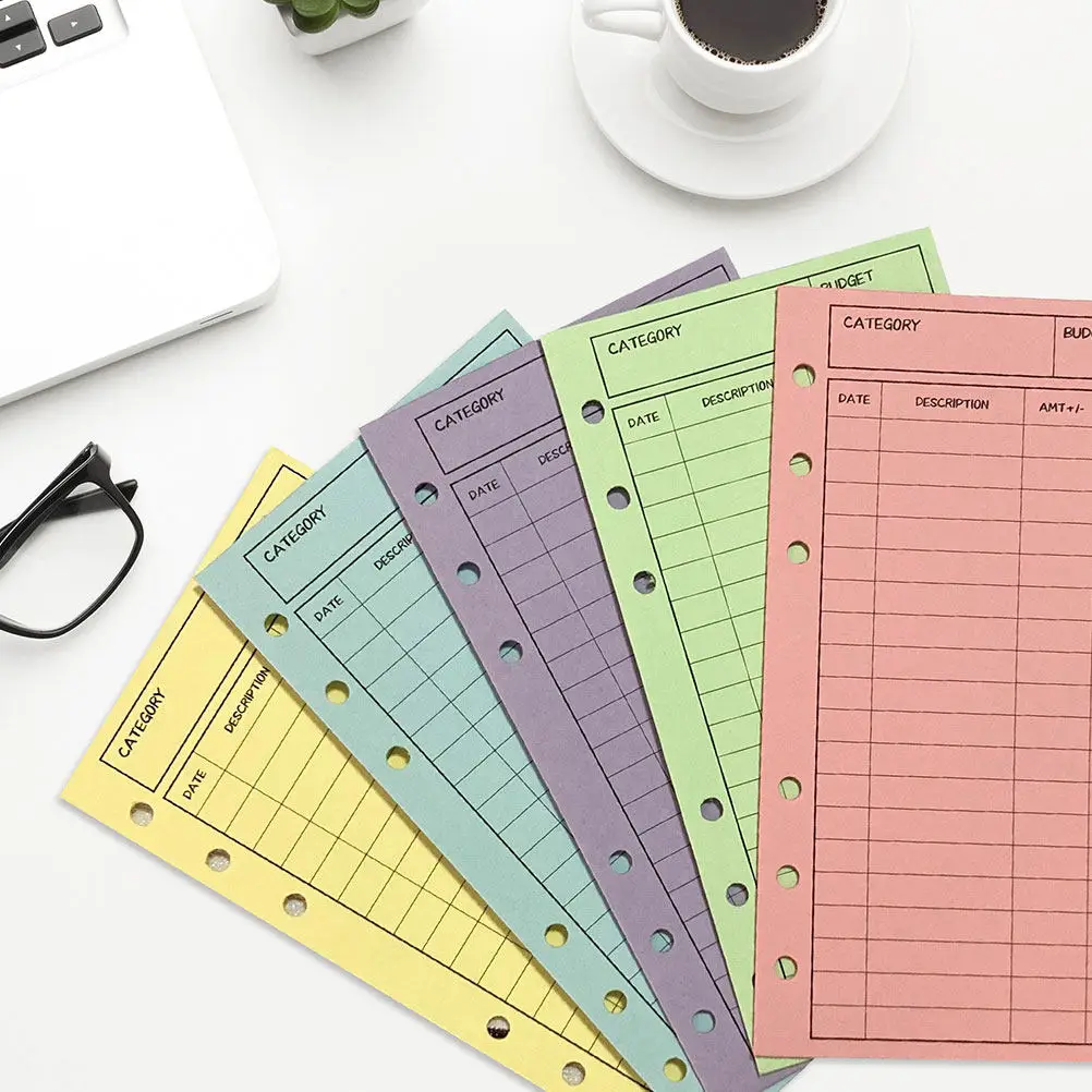 

Набор из 12 цветных карточек для учета наличных средств: портативный инструмент для управления бюджетом дома, офиса и школы