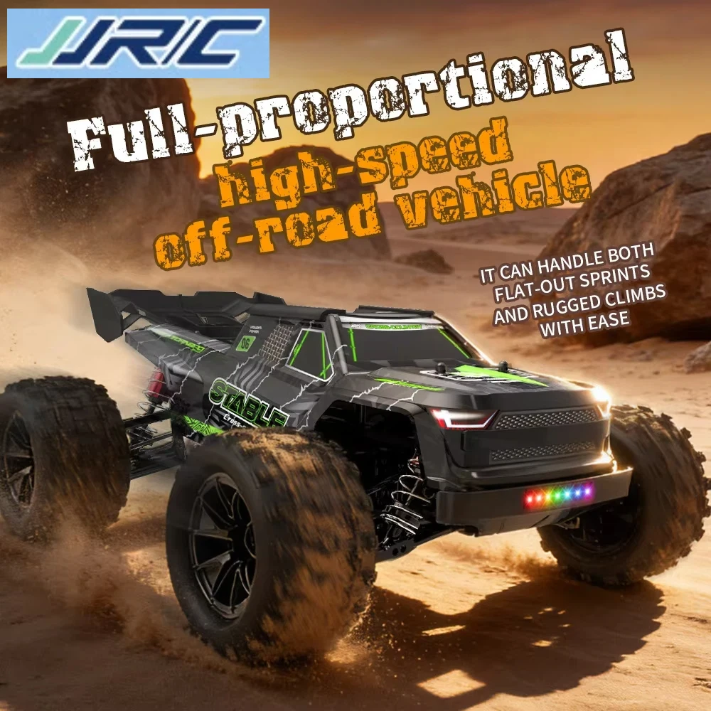 JJRC Full Proportional High Speed Electric RC Off Road Truck 4WD Brushed Motor Shock Absorber Colorful LED Lights For RC Climber