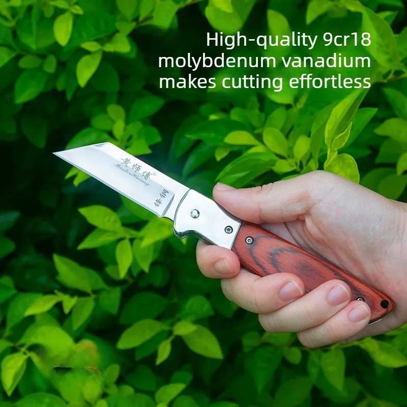 Stainless Steel Folding Knife 9cr18 Horticultural Grafting Knife Fruit Tree Seedling Bud Outdoor Chipping Knife
