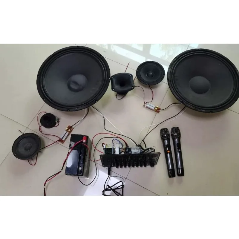Square dance audio main board 12V battery bluetooth lever speaker power amplifier board high power