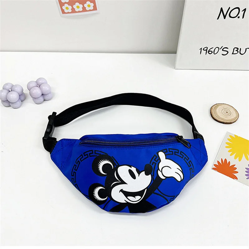 Disney Mickey Mouse Minnie Waist Bag Banana Bag Kawaii Cute Fanny Pack Anime Crossbody Bags For Boys Girl Chest Bags Child Gifts