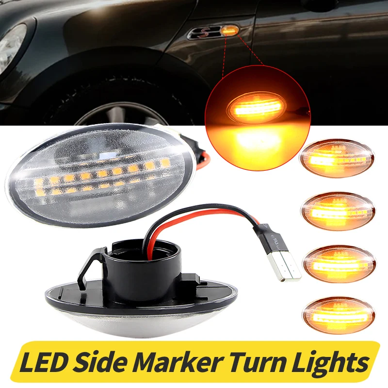 

Dynamic LED Side Marker Light Flowing Side Repeater Lamp Error Free Panel Lamp For BMW for MINI Cooper R50 R52 R53 2002-2008