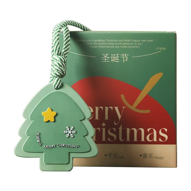 Christmas Scented Wax Tablet Air Freshener Hanging Ornament Fragrance Stone Car Home Closet Decor Bell Tree Stocking Apple Gift