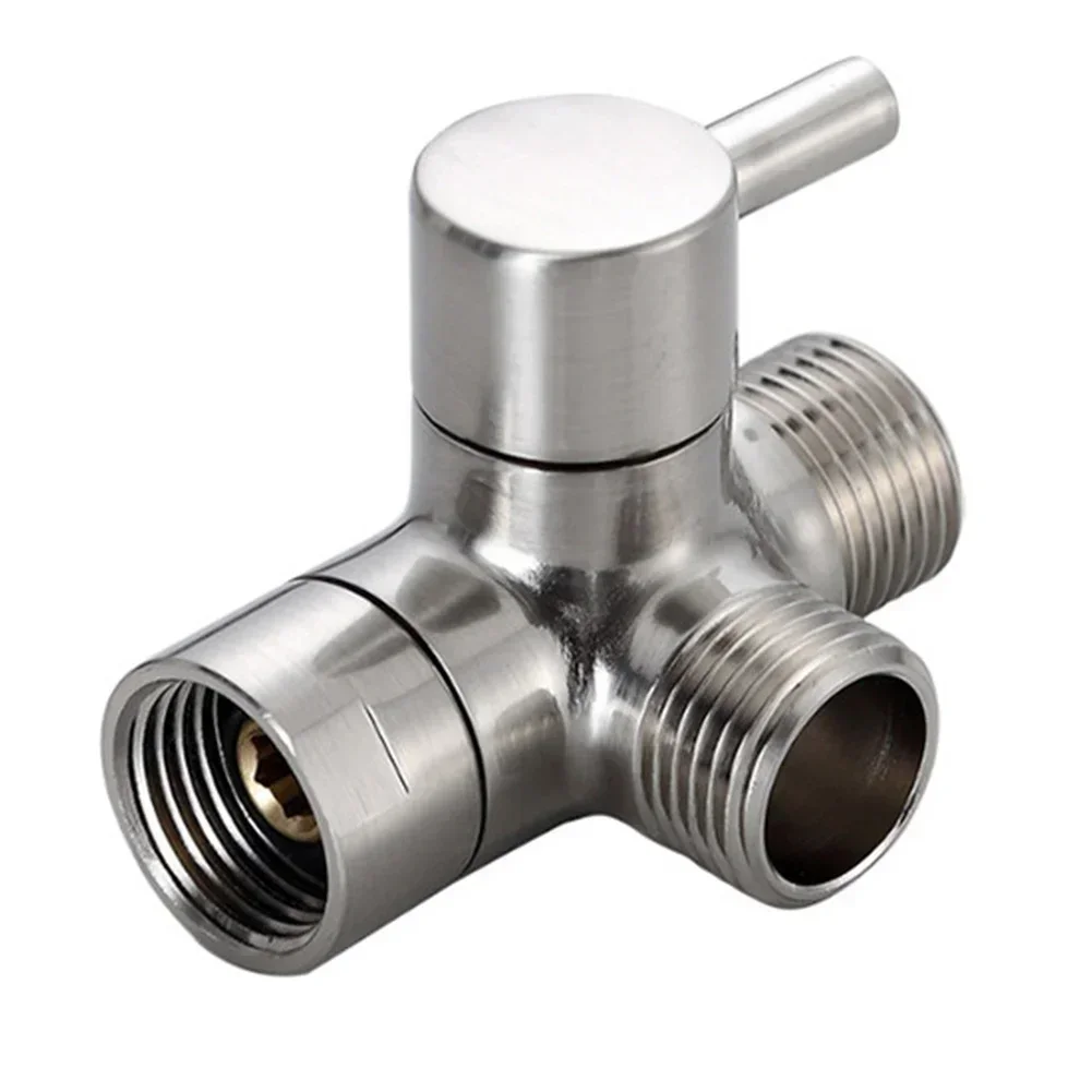 3 Way Diverter Valve T Adapter Converter For Shower Head Diverter Valve Three-way Water Distribution Valve Bathroom Accessories
