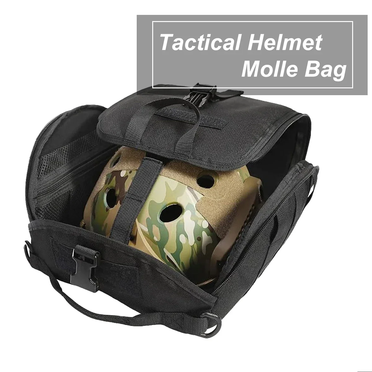 

Tactical Helmet Bag Pack Multi-Purpose Outdoor Airsoft FAST MICH Helmet Storage Molle Bag