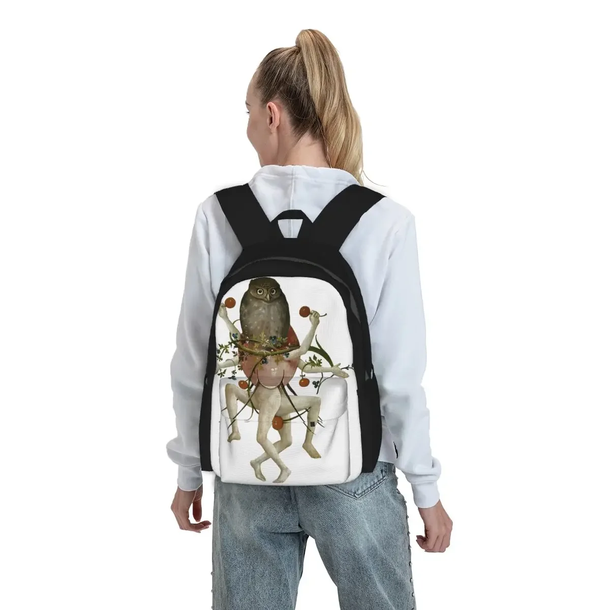 Hieronymus Bosch Dancing Owl Backpack Student BookBag Children School Bag Computer Shoulder Bags for Men Women