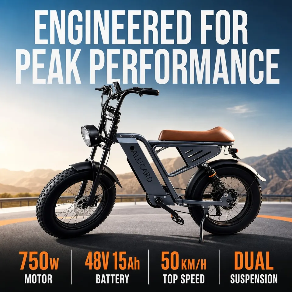 Adult Electric Bicycle, 20-inch Wide Tires, 750W Motor, 48V 13Ah Battery, Top Speed 45-50 Km/h, Dual Suspension.E Bikes，E Bike Electric，Bike Electric，Dirt Bike，Electric Bike For Adults image 4