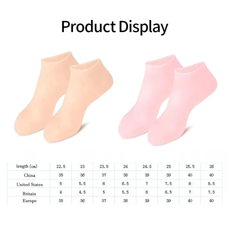 Chaussettes et gants de soins des pieds et des mains, gel de silicone, fréquence anti-Contation sèche, élimination de la peau, protecteur, outils hydratants pour les pieds, instituts oto
