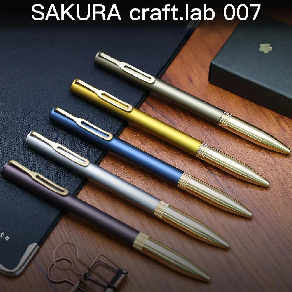 1pc Japan Original SAKURA Craft‑lab 007 Gel Pen Low Center of Gravity Metal Signature Pen 0.5mm Business Office Stationery Gift