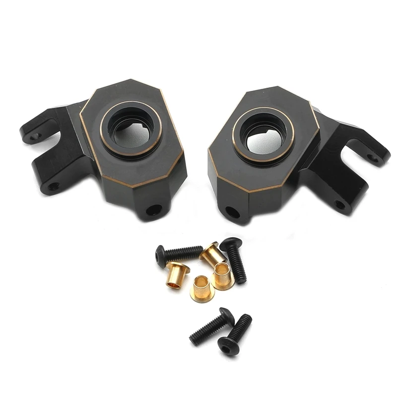 Acessórios de substituição para modelo de simulação 1/10 carro axial scx10pro latão axi03028 quadro preto ouro copo direção 1 par