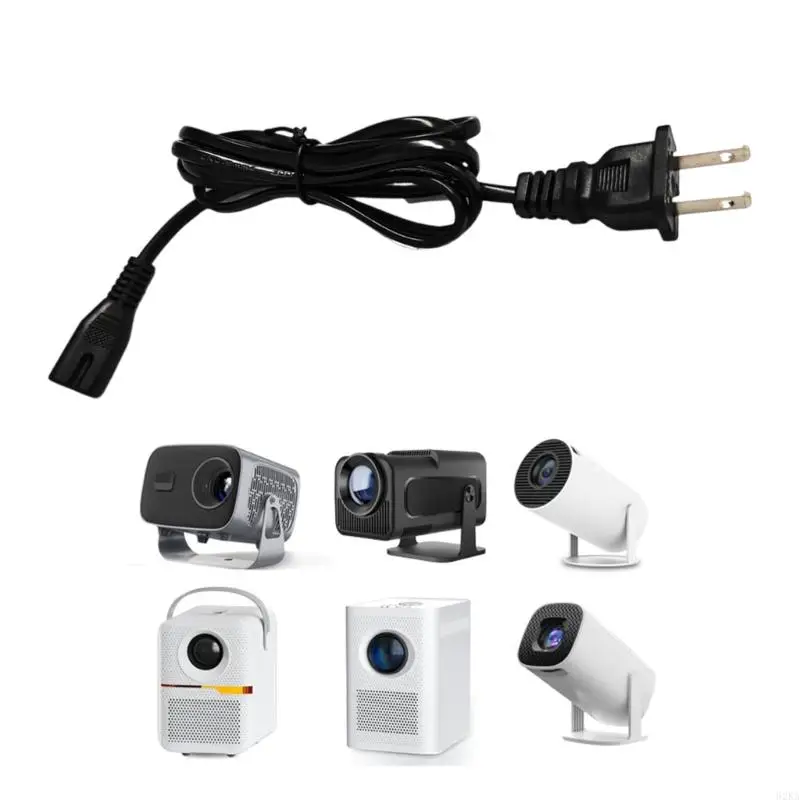 62ka 품질의 구리 도체 Y300Pro/Hy320Mini 프로젝터 용 전원 케이블 미국 플러그 1.45m 길이 신뢰할 수 있고 안전한 전원 코드