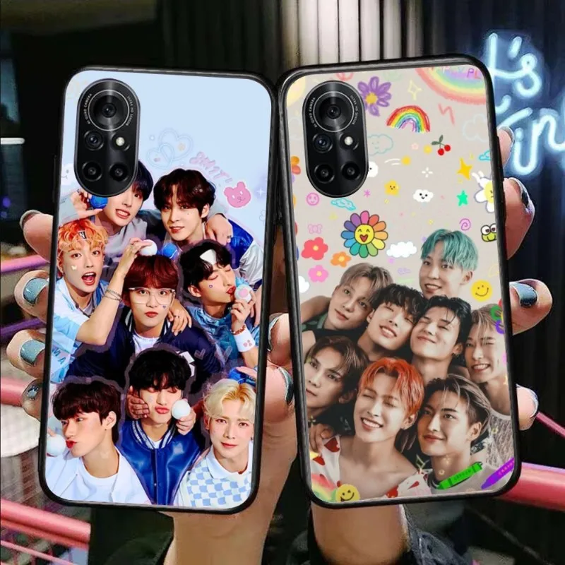 KPOP A-ATEEZ Smart Phone Case for Honor 90 70 50 20 7S X9 X8 X7 Magic 4 3 Pro Black Soft Phone Cover Funda